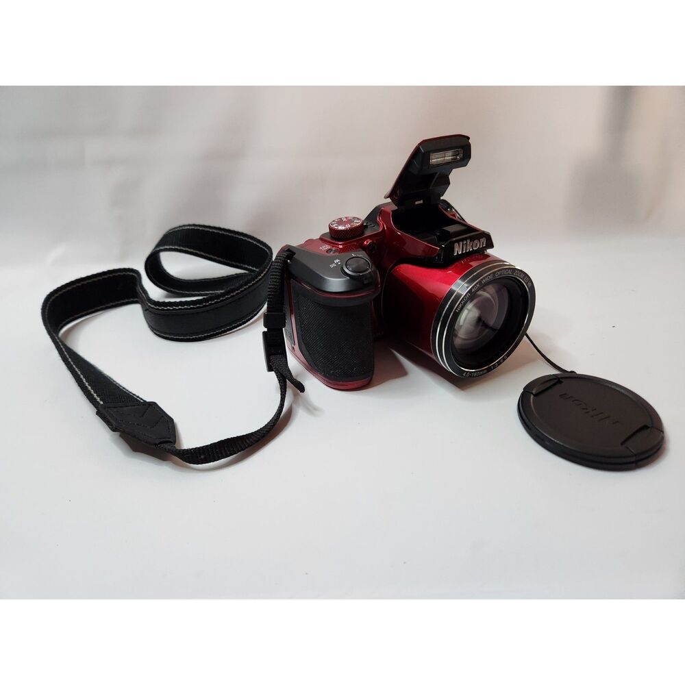 Nikon COOLPIX B500 Red – Tested – Cracked Screen – Works – For Parts/Repair
